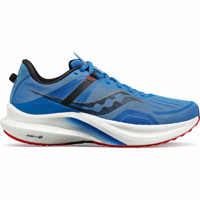 Blue / Red Saucony Tempus Men\'s Running Shoes | Malaysia S48032-V48