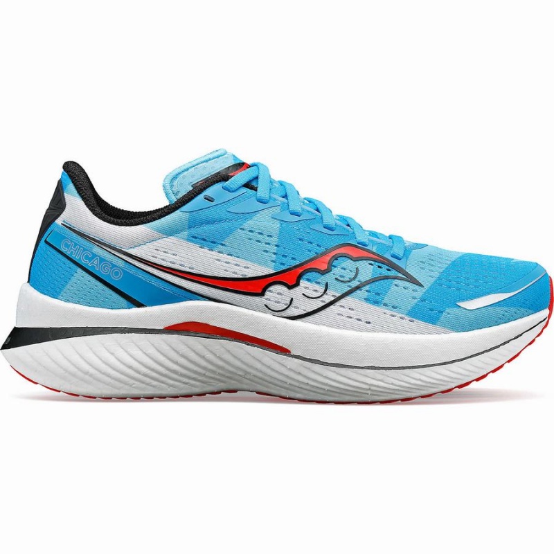 Blue / White / Red Saucony Chicago Endorphin Speed 3 Women\'s Running Shoes | Malaysia S98145-Z06