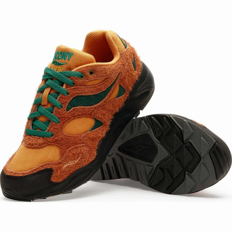 Brown Green Saucony x Colour Plus Grid Shadow 2 Women's Sneakers | Malaysia S83206-N07