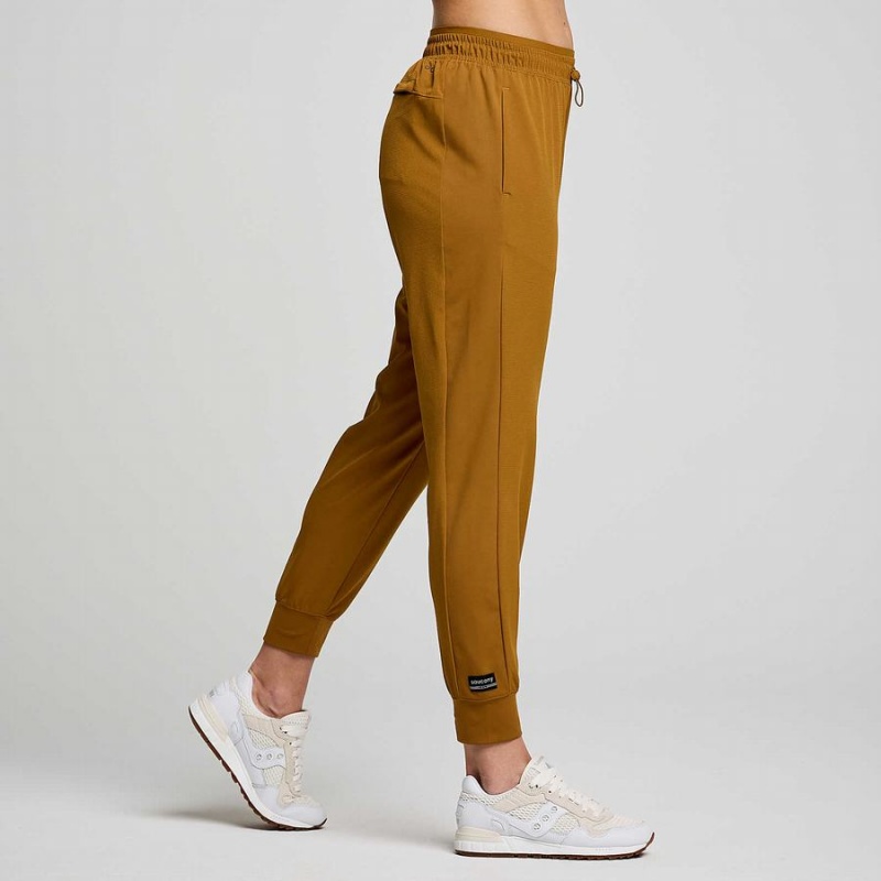 Brown Saucony Boston Woven Women's Pants | Malaysia S34805-K40