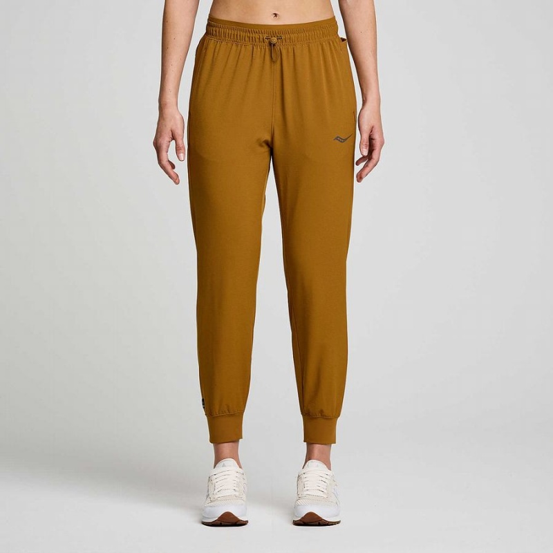 Brown Saucony Boston Woven Women\'s Pants | Malaysia S34805-K40