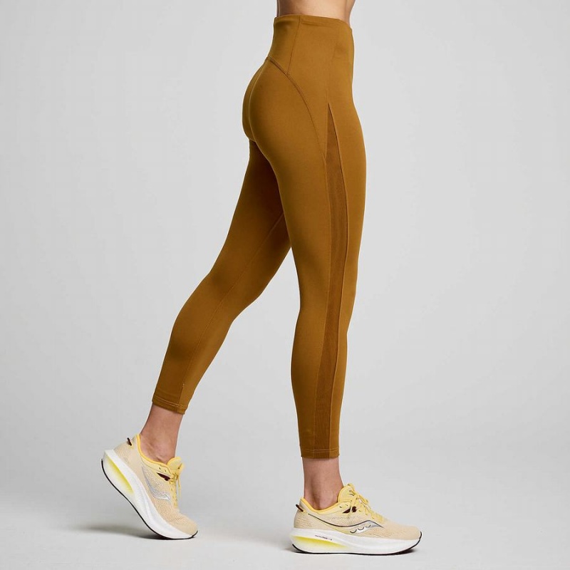 Brown Saucony Fortify Viz Women's Tight | Malaysia S01236-K73