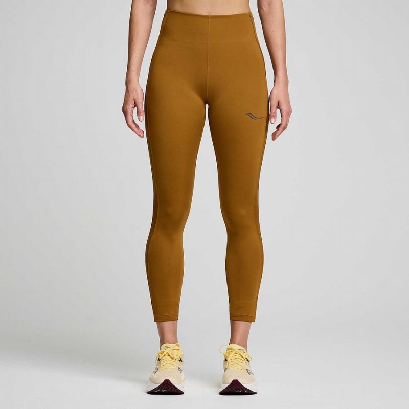 Brown Saucony Fortify Viz Women\'s Tight | Malaysia S01236-K73