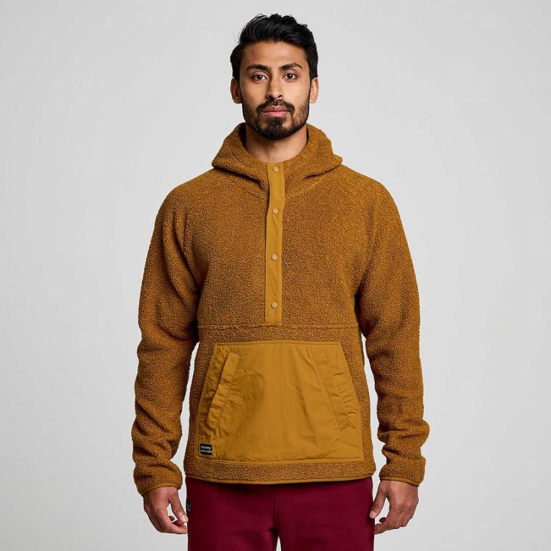 Brown Saucony Recovery Sherpa Men's Pullover | Malaysia S34802-Z91