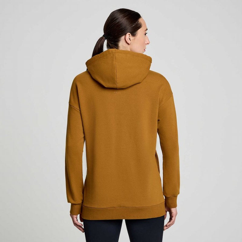 Brown Saucony Recovery Zip Tunic Women's Hoodie | Malaysia S35149-V86