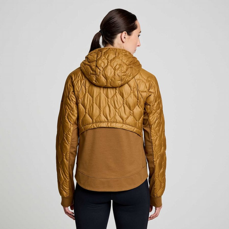 Brown Saucony Solstice Oysterpuff Women's Jackets | Malaysia S91502-G40