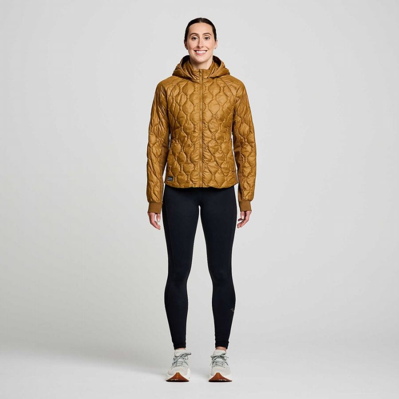 Brown Saucony Solstice Oysterpuff Women's Jackets | Malaysia S91502-G40