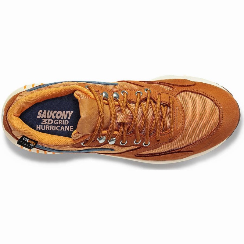 Brown / Red Saucony 3D Grid Hurricane Endless Knot Women's Sneakers | Malaysia S36987-M19