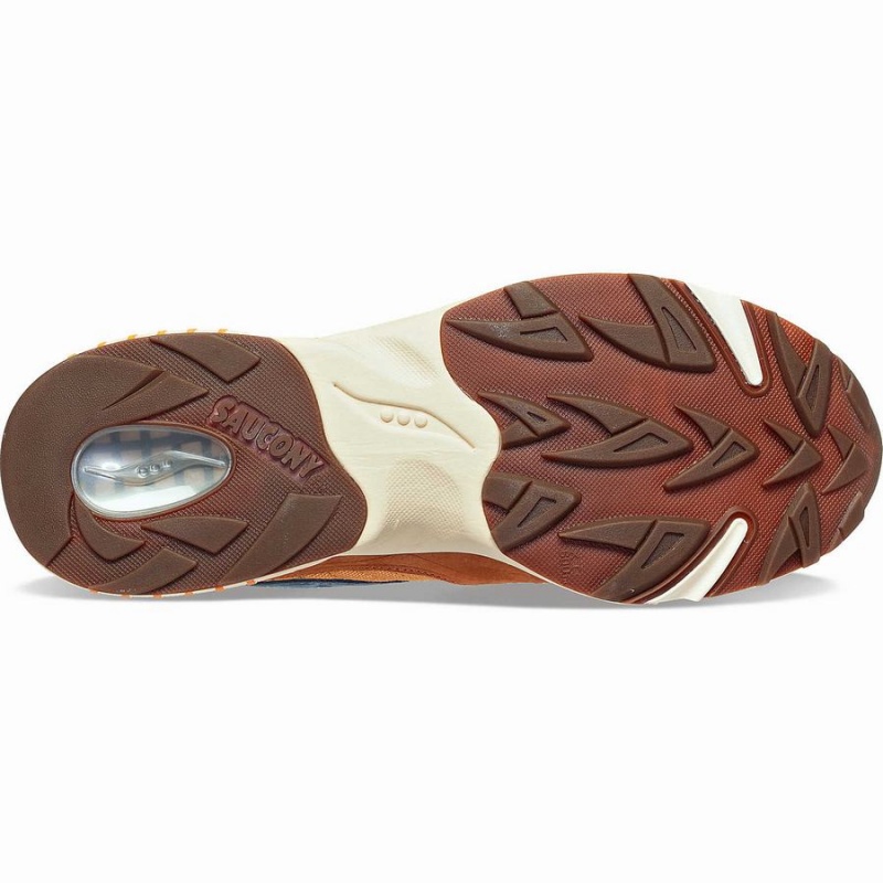 Brown / Red Saucony 3D Grid Hurricane Endless Knot Women's Sneakers | Malaysia S36987-M19