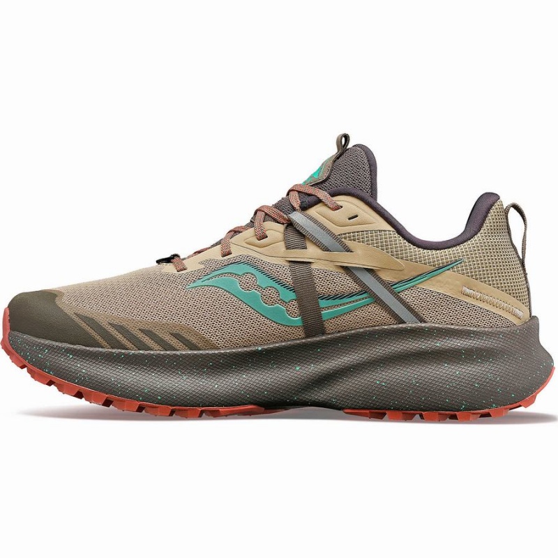 Brown / Turquoise Saucony Ride 15 TR Women's Trail Running Shoes | Malaysia S58347-D18