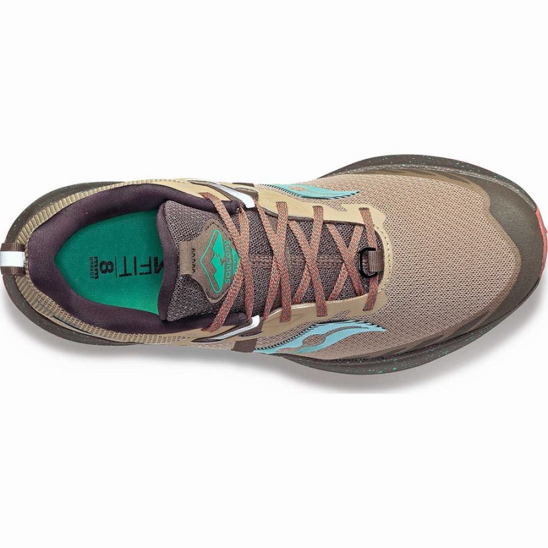 Brown / Turquoise Saucony Ride 15 TR Women's Trail Running Shoes | Malaysia S58347-D18