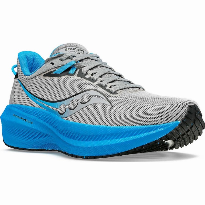 Bule Silver Saucony Triumph 21 Men's Running Shoes | Malaysia S14590-F24