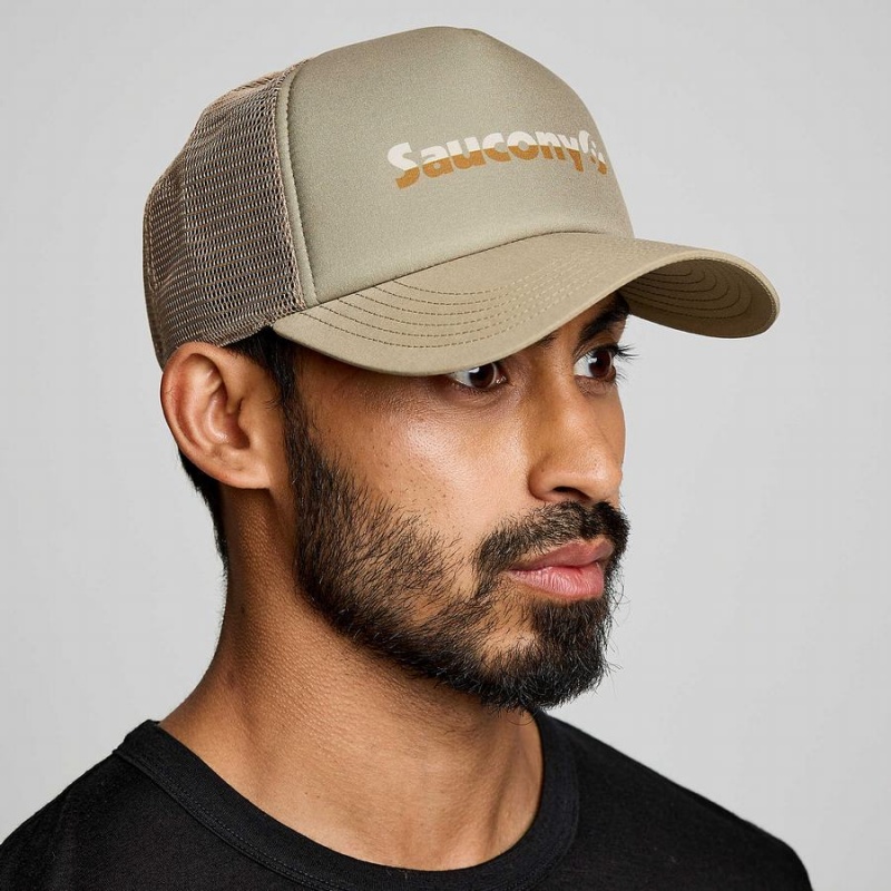 Coffee Saucony Foamie Trucker Men\'s Hats | Malaysia S60753-S96