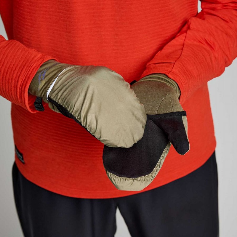 Coffee Saucony Solstice Convertible Mitt Women's Gloves | Malaysia S98507-P89