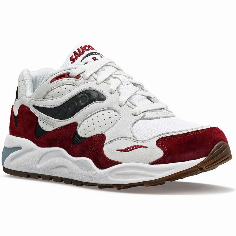 Cream / Red Saucony Grid Shadow 2 Men's Sneakers | Malaysia S09421-Z05