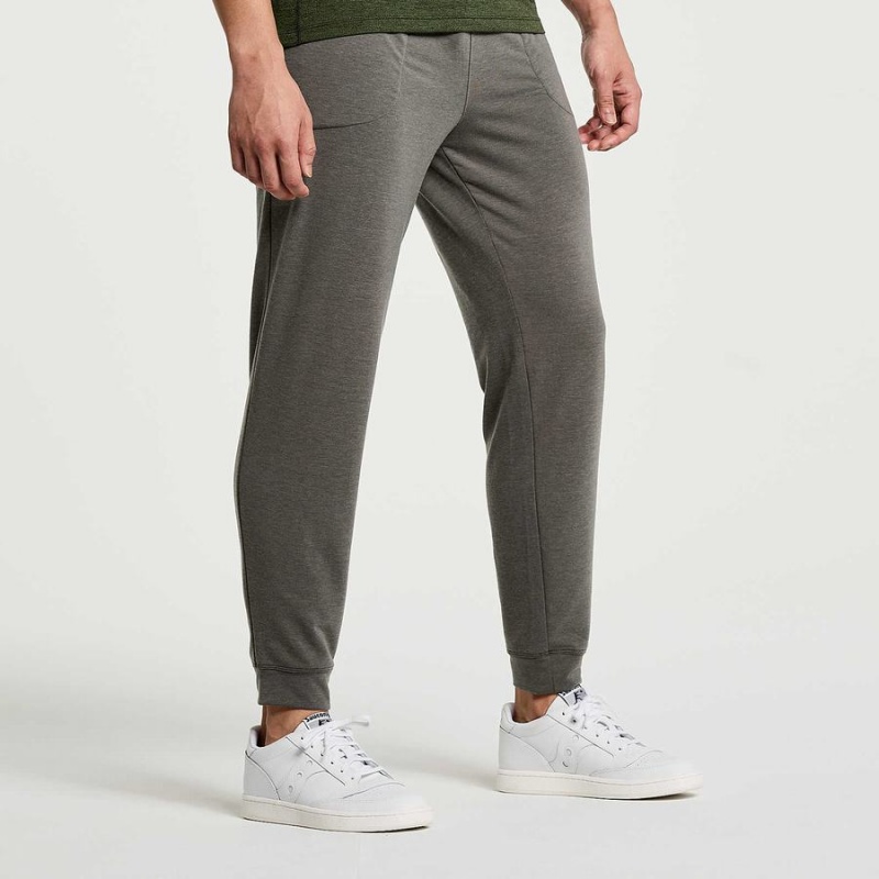 Dark Green Saucony Boston Men's Pants | Malaysia S76214-G15