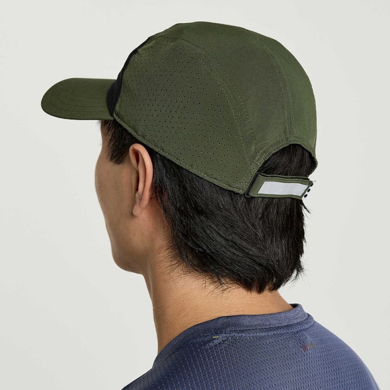 Dark Green Saucony Outpace Men's Hats | Malaysia S32579-P58