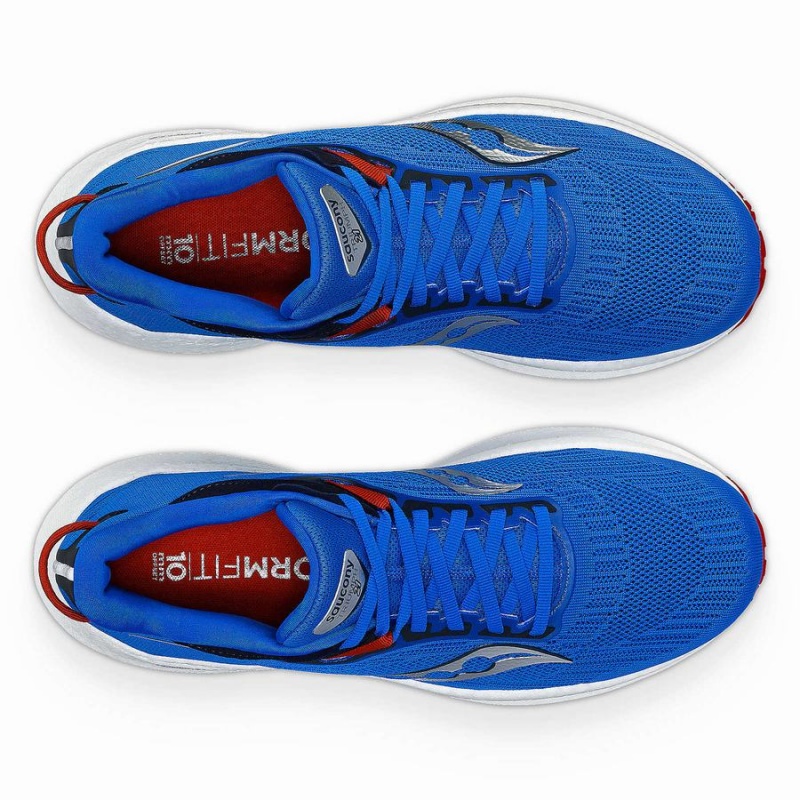 Deep Blue / Silver Saucony Triumph 21 Men's Running Shoes | Malaysia S04859-D48