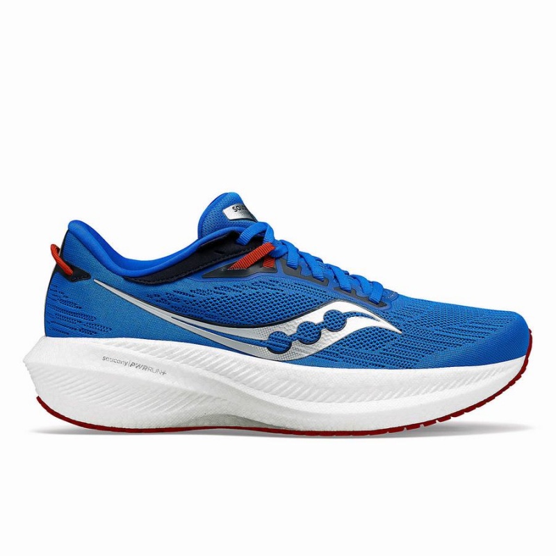 Deep Blue / Silver Saucony Triumph 21 Men\'s Running Shoes | Malaysia S04859-D48