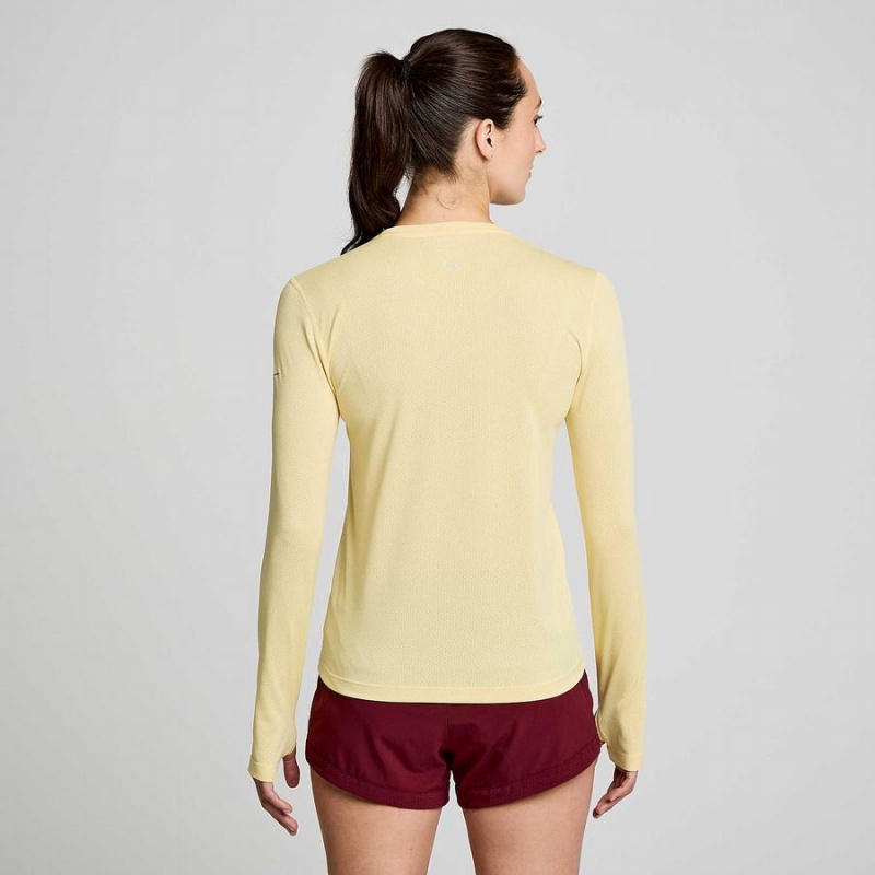 Glow Graphic Saucony Stopwatch Graphic Long Sleeve Women's T Shirts | Malaysia S54601-H76