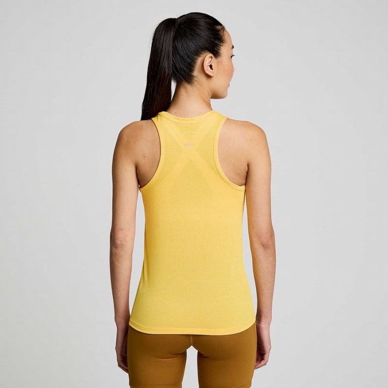 Gold Saucony Stopwatch Singlet Women's Tank Top | Malaysia S16259-T45