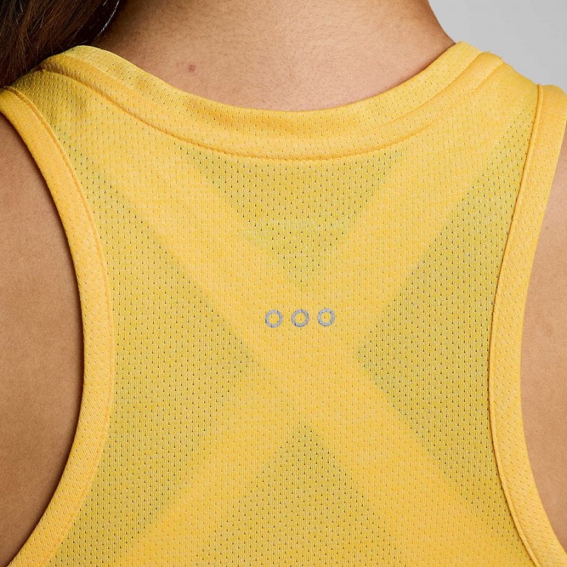 Gold Saucony Stopwatch Singlet Women's Tank Top | Malaysia S16259-T45