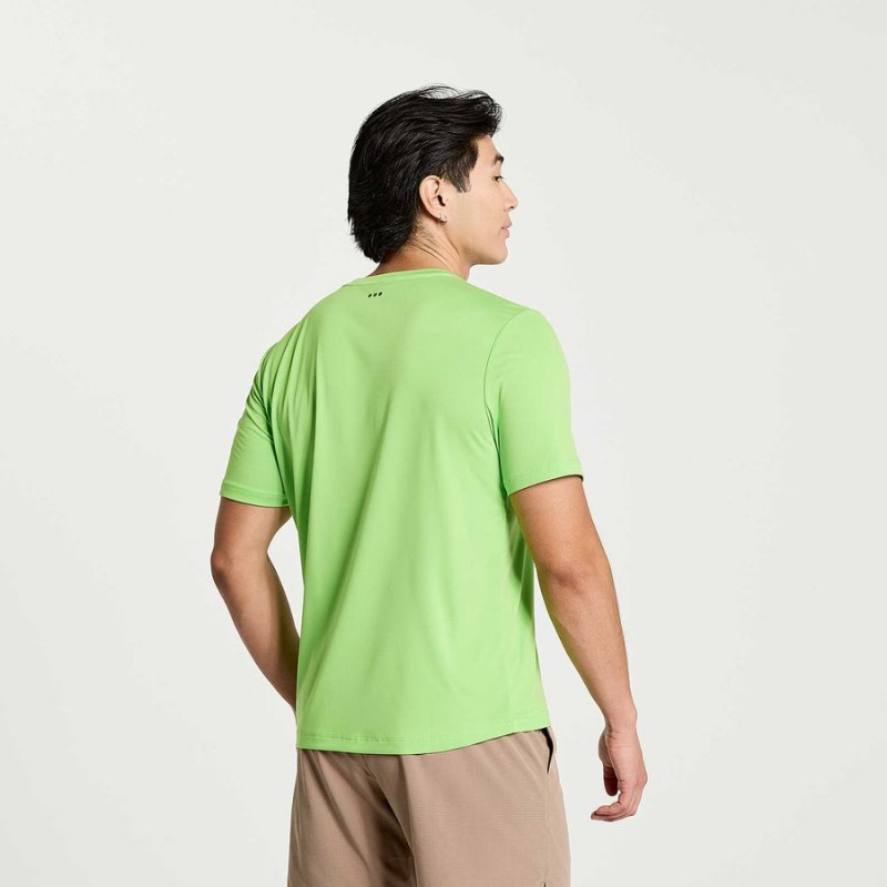 Green Saucony Explorer Short Sleeve Men's T Shirts | Malaysia S74325-R26