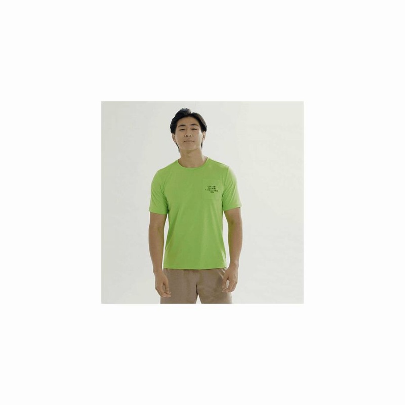 Green Saucony Explorer Short Sleeve Men's T Shirts | Malaysia S74325-R26