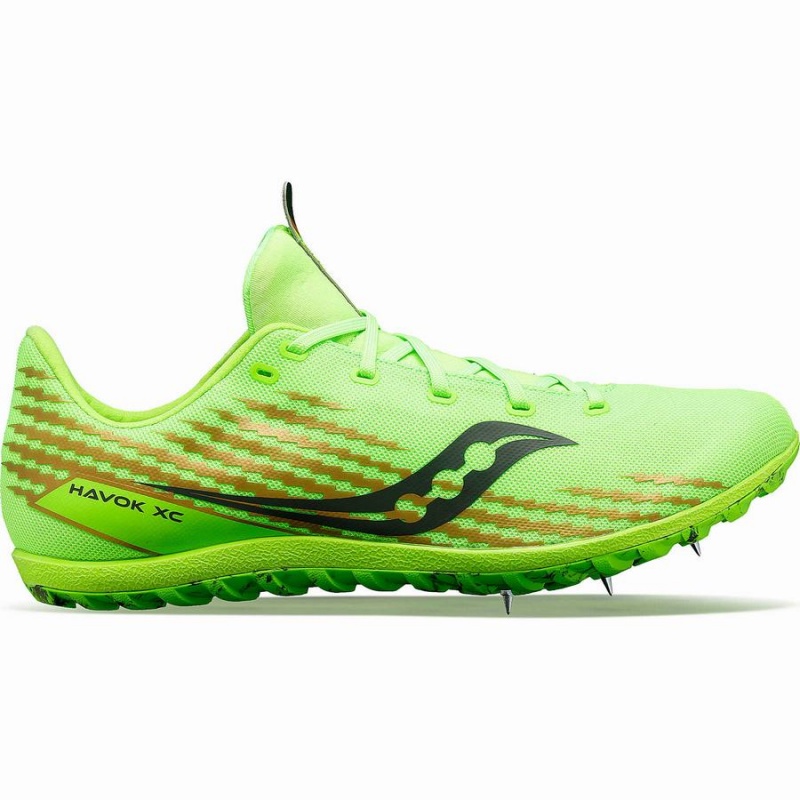 Green Saucony Havok XC 3 Flat Women\'s Track Spikes | Malaysia S93716-M41