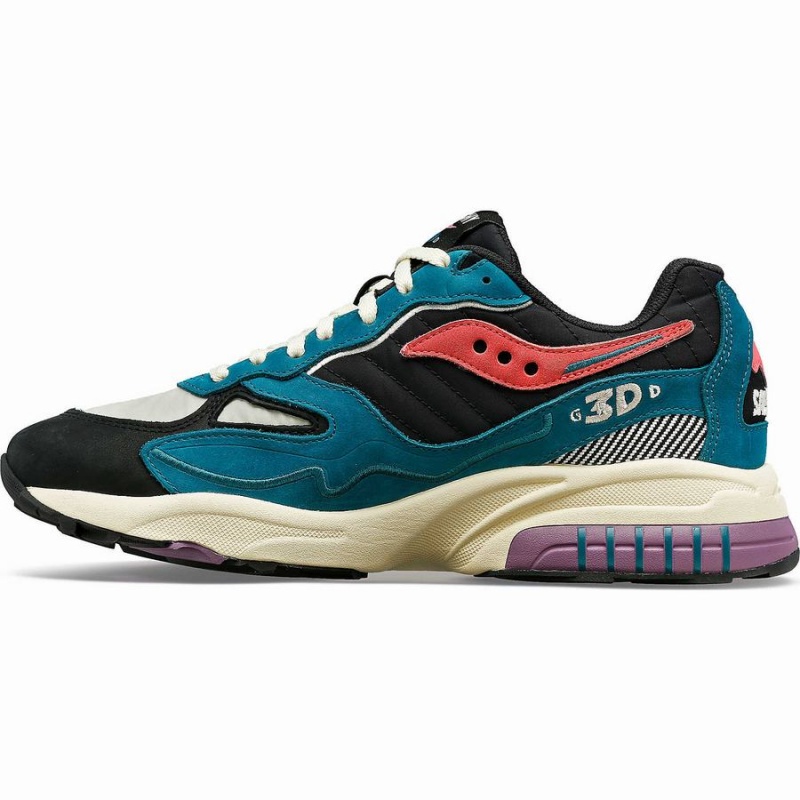 Green / Black Saucony 3D Grid Hurricane Midnight Swimming Women's Sneakers | Malaysia S85412-E91