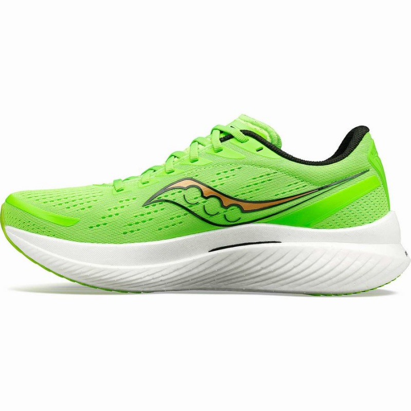 Green / Gold Saucony Endorphin Speed 3 Men's Running Shoes | Malaysia S79315-W28