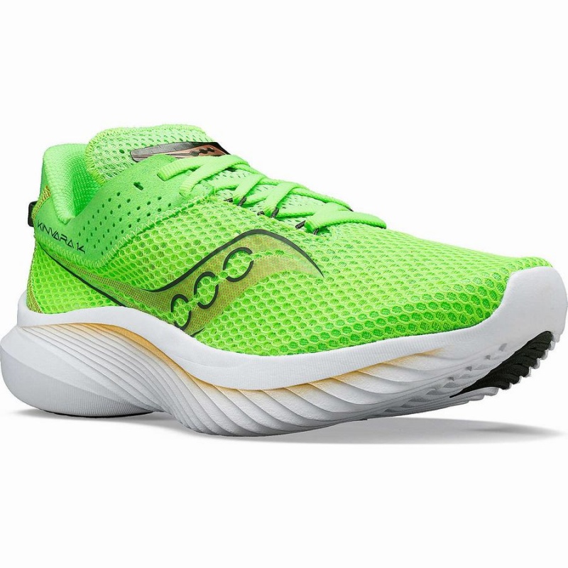 Green / Gold Saucony Kinvara 14 Men's Running Shoes | Malaysia S51748-U51