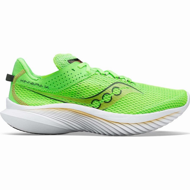 Green / Gold Saucony Kinvara 14 Men\'s Running Shoes | Malaysia S51748-U51