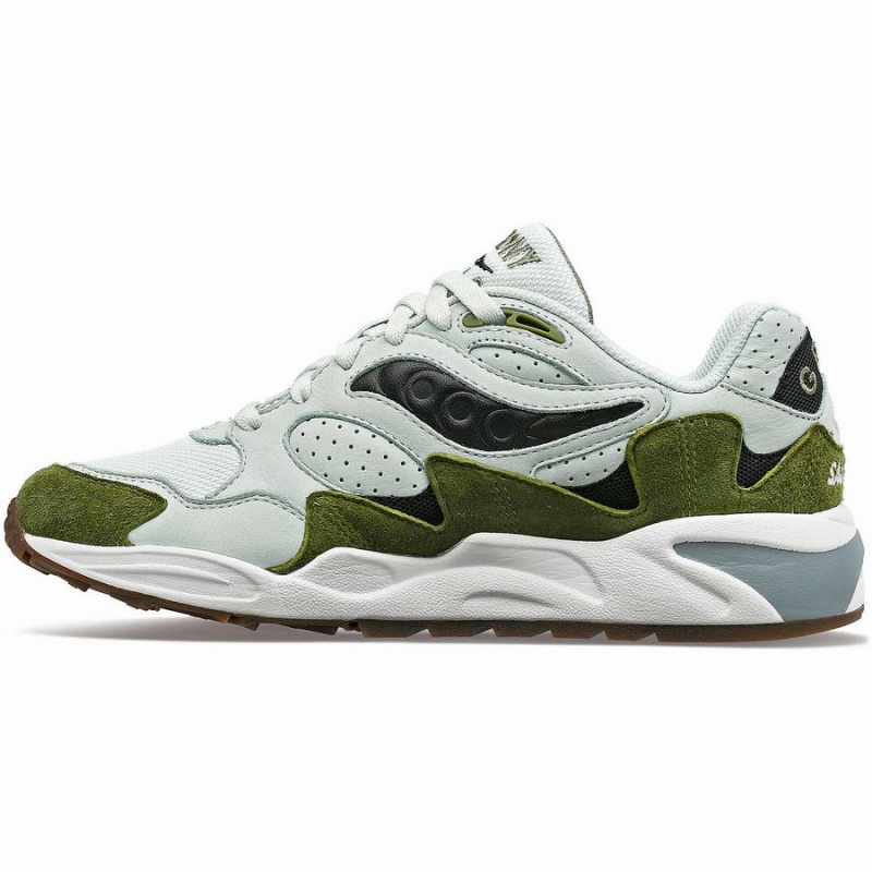 Green / Green Saucony Grid Shadow 2 Men's Sneakers | Malaysia S58064-P36