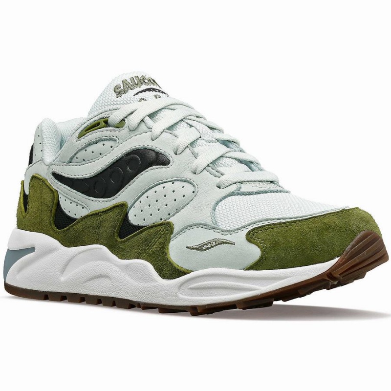 Green / Green Saucony Grid Shadow 2 Men's Sneakers | Malaysia S58064-P36