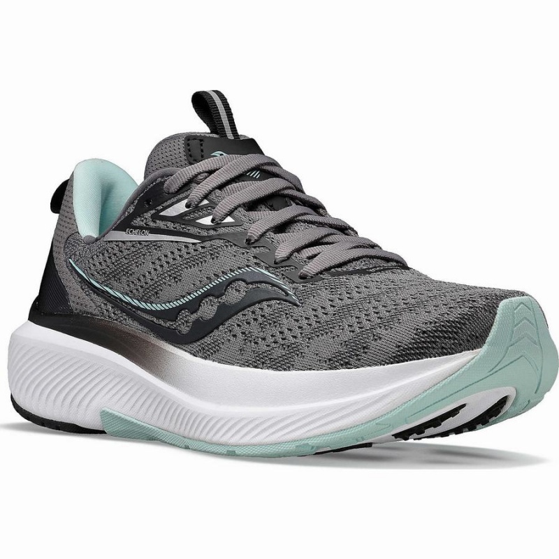 Grey Saucony Echelon 9 Wide Women's Running Shoes | Malaysia S93614-C63