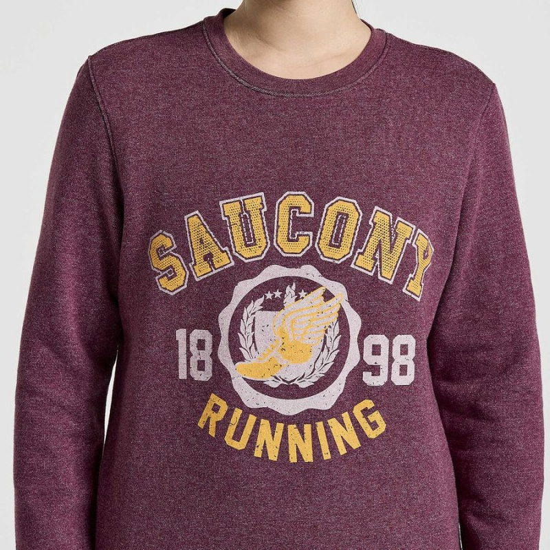 Grey Saucony Rested Crewneck Women's Sweatshirt | Malaysia S19374-J72