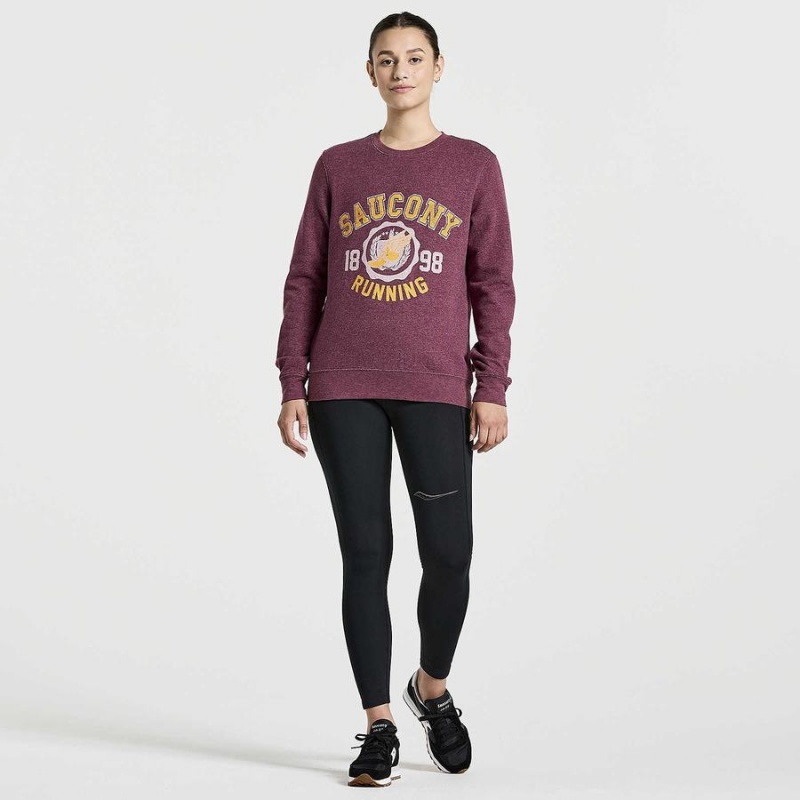 Grey Saucony Rested Crewneck Women's Sweatshirt | Malaysia S19374-J72