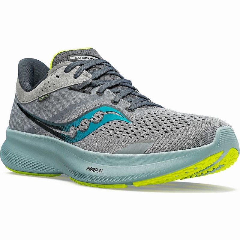 Grey Saucony Ride 16 Men's Running Shoes | Malaysia S14950-N73