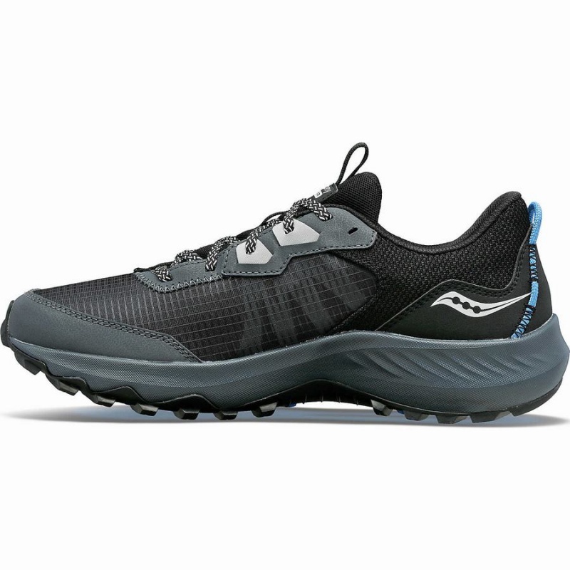 Grey / Black Saucony Aura TR GTX Men's Trail Running Shoes | Malaysia S62478-Q15