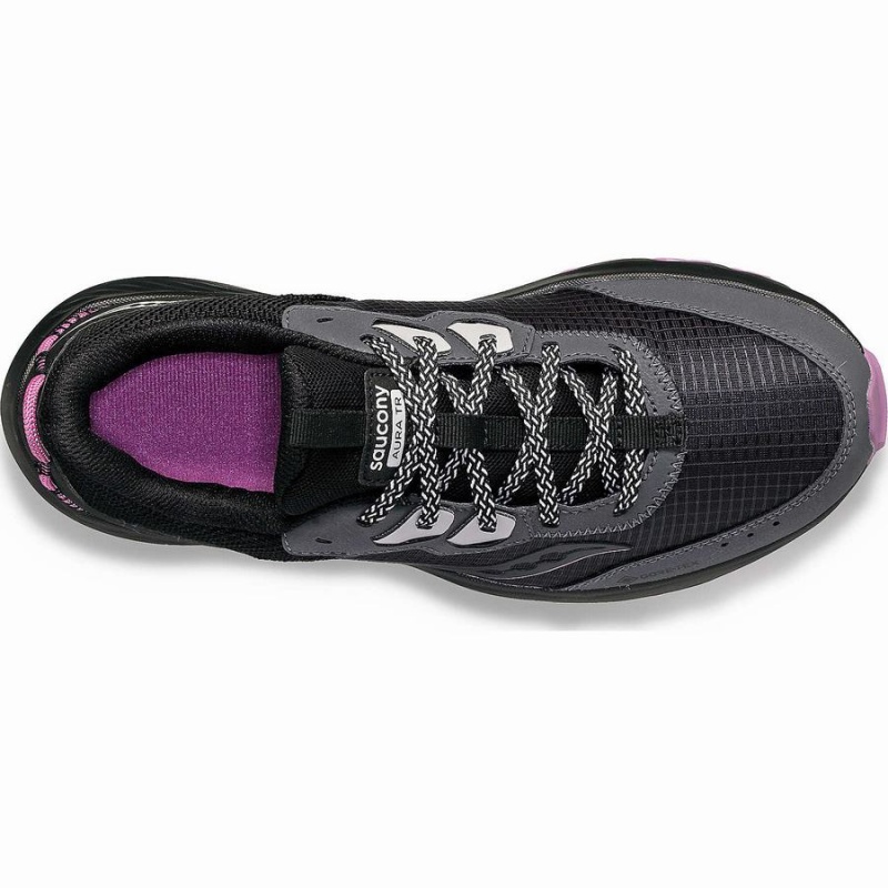 Grey / Black Saucony Aura TR GTX Women's Running Shoes | Malaysia S58692-P94