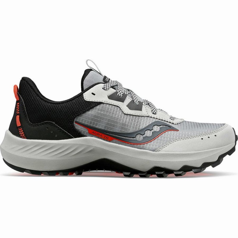 Grey / Black Saucony Aura TR Men\'s Running Shoes | Malaysia S72106-T36