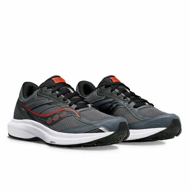 Grey / Black Saucony Cohesion 17 Wide Men's Running Shoes | Malaysia S25149-J45