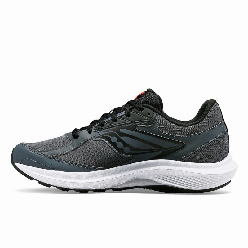 Grey / Black Saucony Cohesion 17 Wide Men's Running Shoes | Malaysia S25149-J45