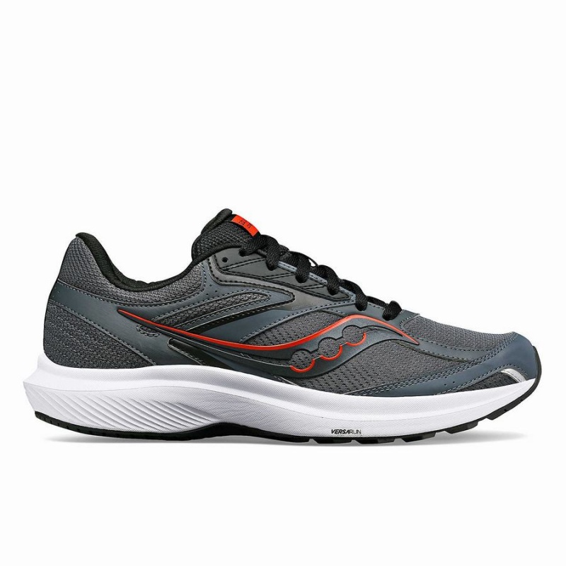 Grey / Black Saucony Cohesion 17 Wide Men\'s Running Shoes | Malaysia S25149-J45