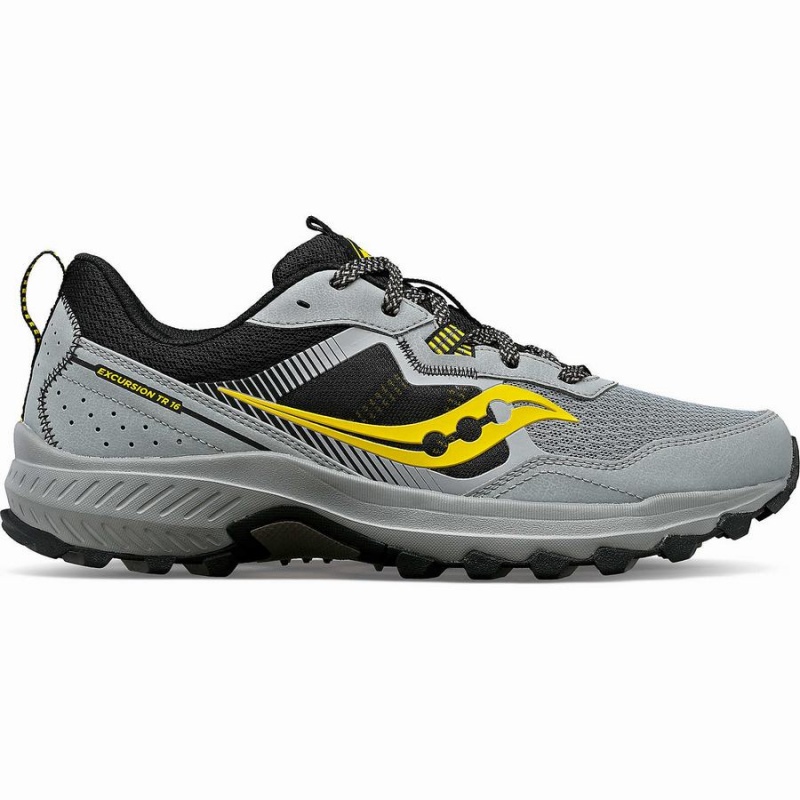 Grey / Black Saucony Excursion TR16 Men\'s Trail Running Shoes | Malaysia S45902-V61