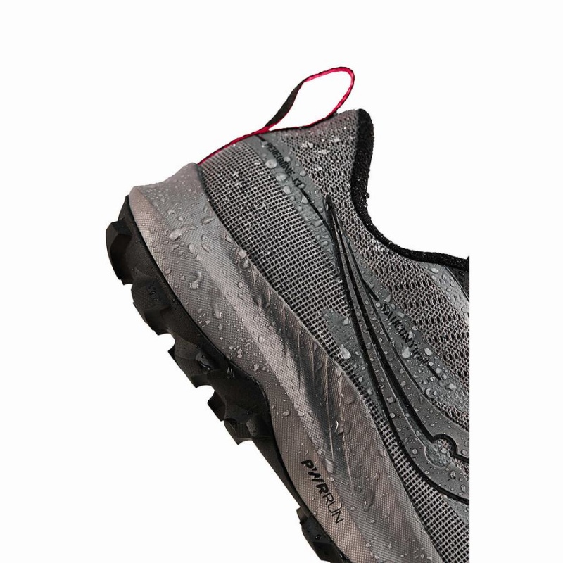 Grey / Black Saucony Peregrine 13 GTX Women's Trail Running Shoes | Malaysia S53701-M10