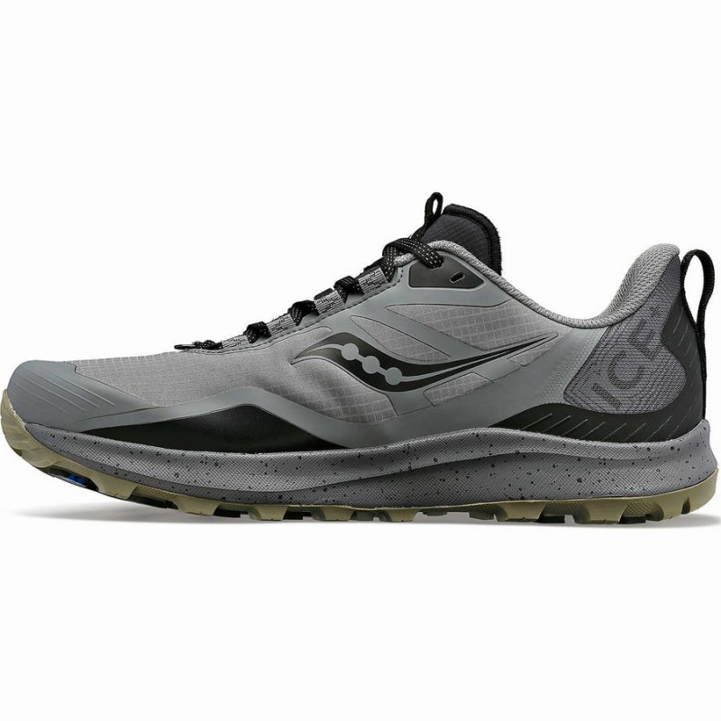 Grey / Black Saucony Peregrine ICE+ 3 Men's Running Shoes | Malaysia S43105-Z09