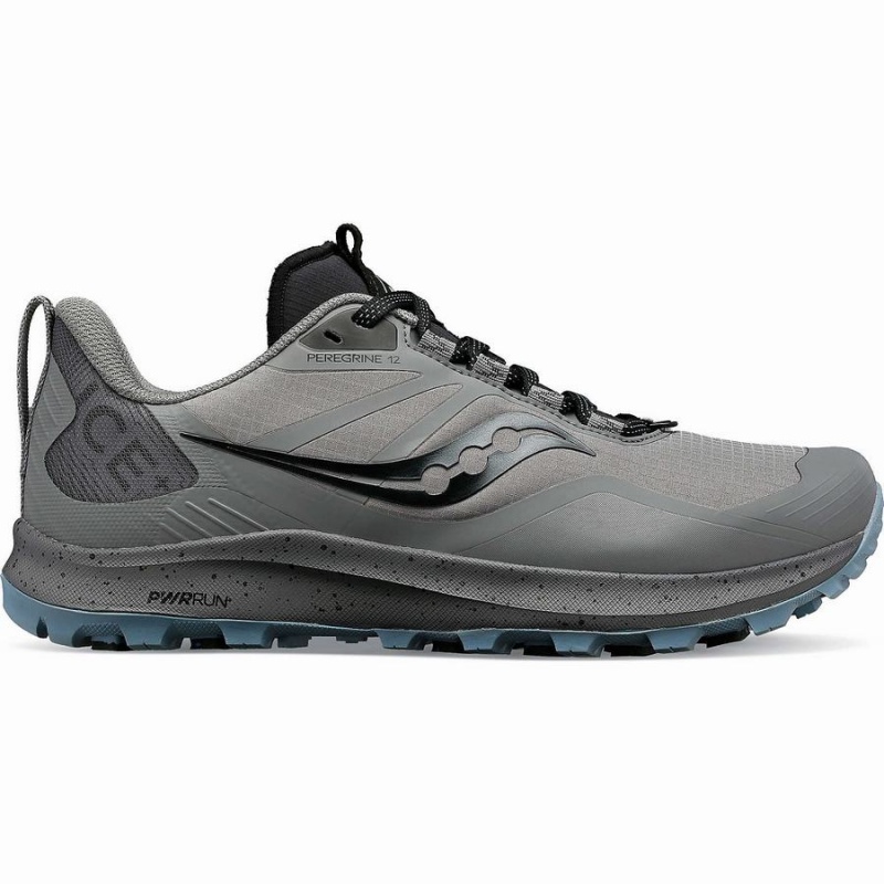 Grey / Black Saucony Peregrine ICE+ 3 Women\'s Trail Running Shoes | Malaysia S34705-Z15