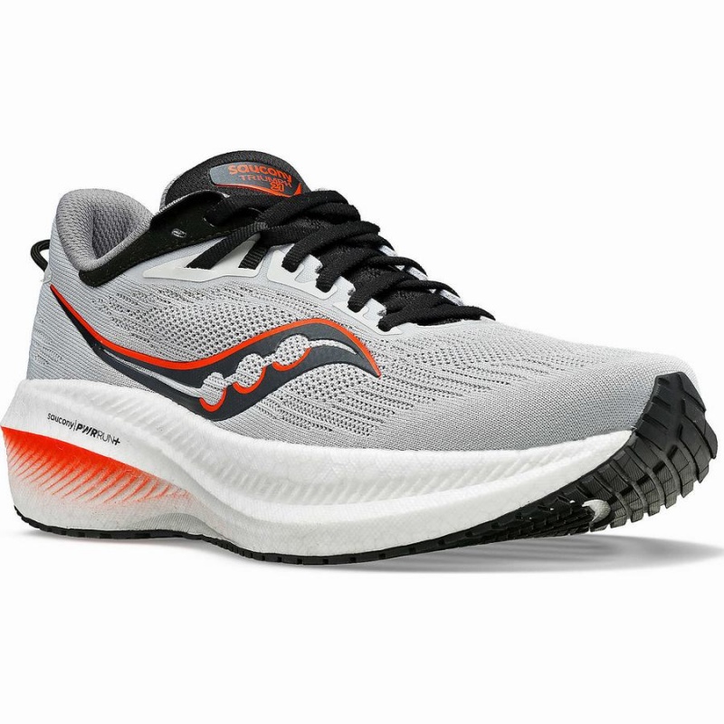 Grey / Black Saucony Triumph 21 Men's Running Shoes | Malaysia S35791-G87